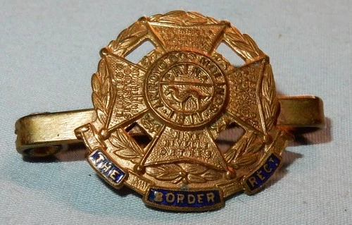 WW1 THE BORDER REGIMENT ENAMEL MILITARY SWEETHEART BADGE WORLD WAR I