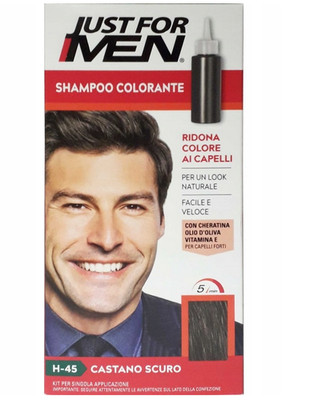 Just For Men Dark Brown H-45 Dark Brown Hair Color Shampoo