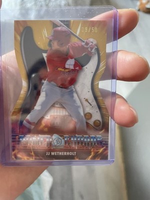 2026 Bowman JJ Weatherholt Power Chords Die Cut Insert Gold /50 Cardinals PC-5