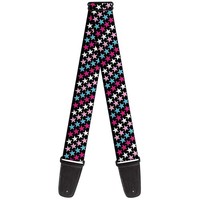 Guitar Strap - Mini Stars Black/Pink/Blue/White (Us Import) Acc Neu