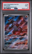 Groudon SV04 Paradox Rift Illustration Rare Holo 199/182 English 2023 PSA 9
