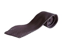 Vintage Burberrys of London Silk Tie Pink Navy Geometric Flower Check