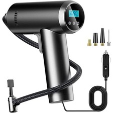 Gonfiatore Pneumatici Compressore Aria Portatile, 12V DC Pompa Aria Auto per Nero - 12V DC