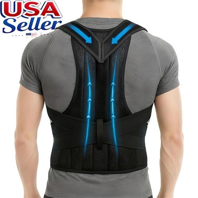 Men Wome Back Posture Corrector Shoulder Straight Support Brace Belt Therapy 