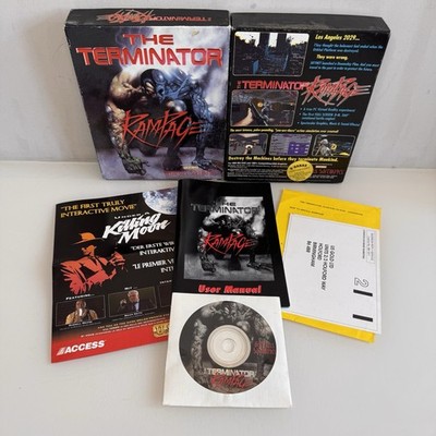 The Terminator: Rampage PC Big Box, Bethesda 1993 MS DOS mit Handbuch & Anzeige, selten