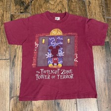 Vintage Disney Mickey Mouse Shirt Mens Medium Twilight Zone Tower of Terror 90s