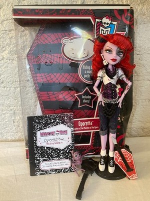Monster High Operetta First Wave 2012 COMPLETE Diary Pet OPEN BOX Doll is Mint