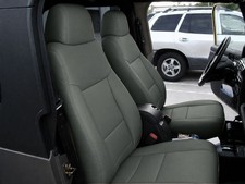 For 200306 Jeep Wrangler Seat Covers - Tj Sahara S.leather Custom Fit Charcoal
