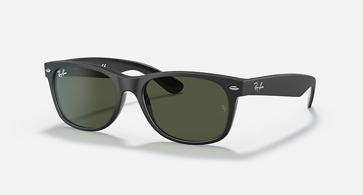 ЛИНЗЫ В ОПРАВЕ RAY-BAN NEW WAYFARER 6462/31 G-15 ЗЕЛЕНОГО ЦВЕТА - РАЗМЕР 58/18 - МАТОВО-ЧЕРНЫЕ