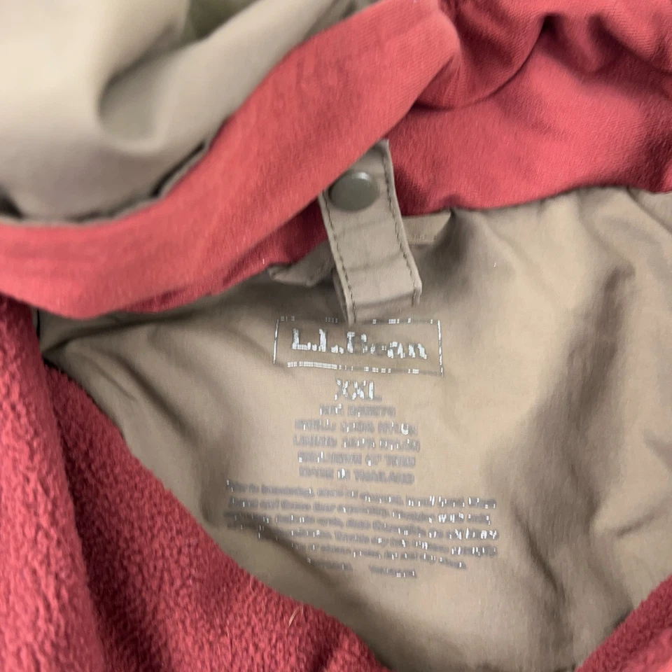 Chaqueta LL Bean Hombre XXL Verde Forrada de Vellón Forrada Extraíble Parka Con Capucha Clima Foto 4 de 4