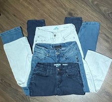 Three Pair Of Girl's Jeans/cords Size 8
