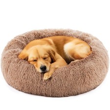 DUMOS Donut Dog Bed, Washable Dog Couch Bed with Removable Cover, Waterproof ...