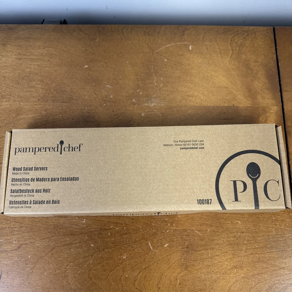 Pampered Chef 100187 Wood Salad Servers New In Box - Image 4 of 4