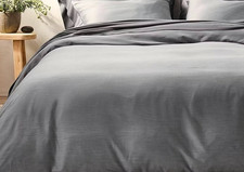 Casaluna Dark Grey Full / Queen Size Rayon from Bamboo Duvet Cover Only