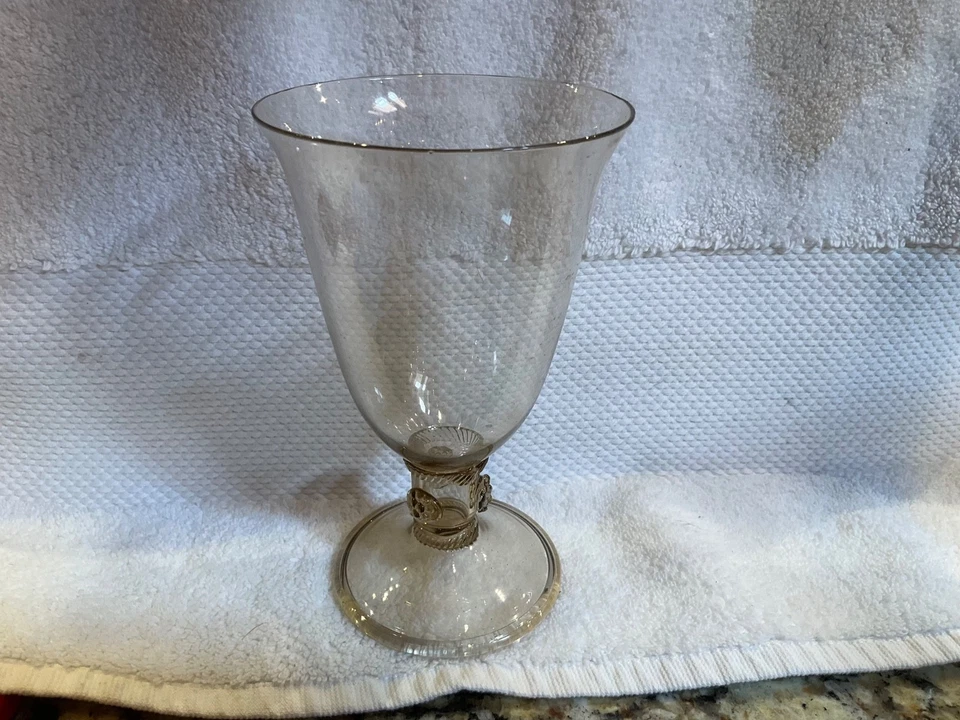 "4 copas de vino Juliska de 5"" de alto color ámbar claro humo copa checa" Foto 3 de 4