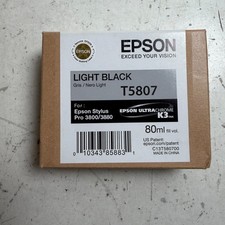 Epson UltraChrome K3 T5807 Light Black Ink Cartridge For Stylus Pro 3800 - 80ml
