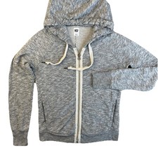 NSF Hoodie Sweatshirt Full Zip Marl Gray Cozy Pockets Lounge Women Sz S USA