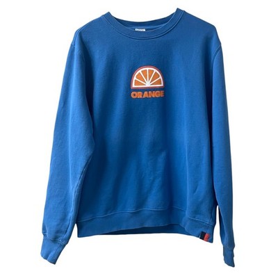 Kule Mister Unisex's Medium Orange Slice Blue 100%Organic Cotton Sweatshirt 