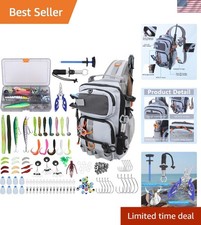 Lightweight Waterproof Fishing Gear Backpack with Tackle Boxes  Essential Tools