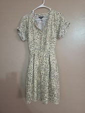 Womens Simply Vera Wang Tan And Black Short Sleeve Dress Size M