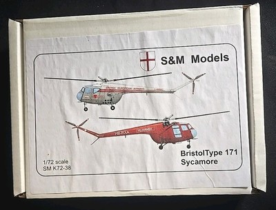 S&M Models Bristoltype 171 Sycamore 1/72 SMK72-38 Model Kit-NIB-Sealed Parts