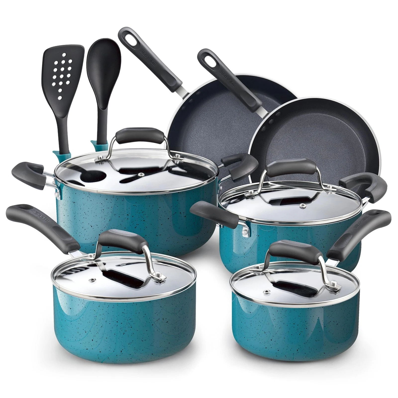 Cook N Home Pots and Pans Nonstick Cookware Set 12-Piece, Kitchen Cooking Set