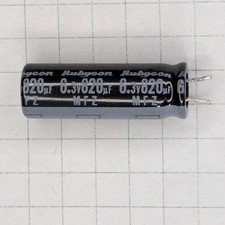 10pc Rubycon MFZ 820uF 6.3V Radial Electrolytic Capacitors 24x8.2mm -z16