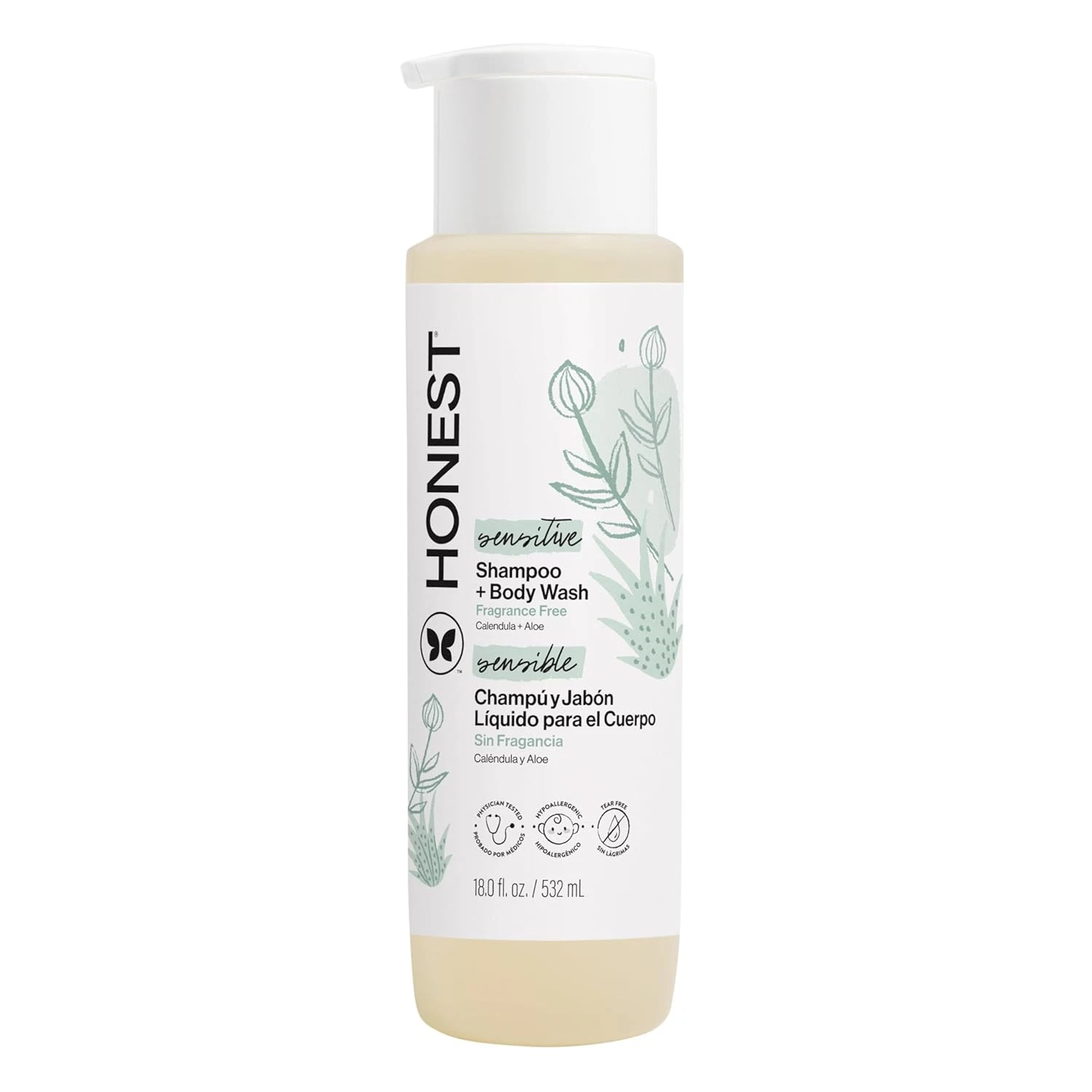 2-In-1 Baby Shampoo & Body Wash, Fragrance-Free, Gentle, Tear-Free, Hypoallergen
Opens in a new wind
