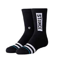 Stance Crew OG St Kids Socks Large, Black NEW