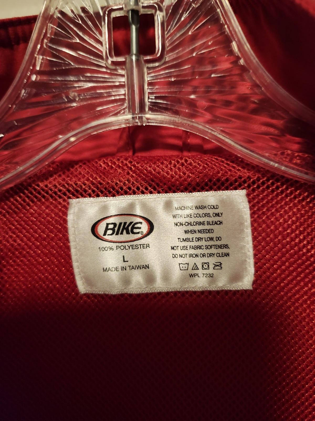 Bike windbreaker Large Mens Reflective Jacket