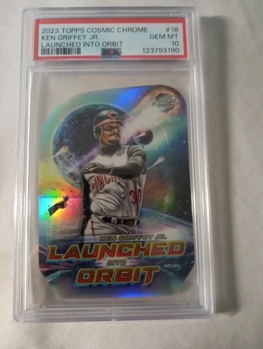 2023 Topps Cosmic Chrome Launched Into Orbit Ken Griffey Jr #18 PSA10