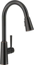 Modern Oil Rubbed Bronze Kitchen Faucet with Pull Down Sprayer, 2-Function