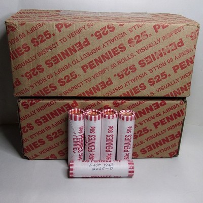 2025-D Uncirculated Lincoln Shield Penny ''1 sealed Roll'' Bu Red Coins Last Year!