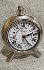Vtg Chrome Silver Union Station London 1879 Desk Clock