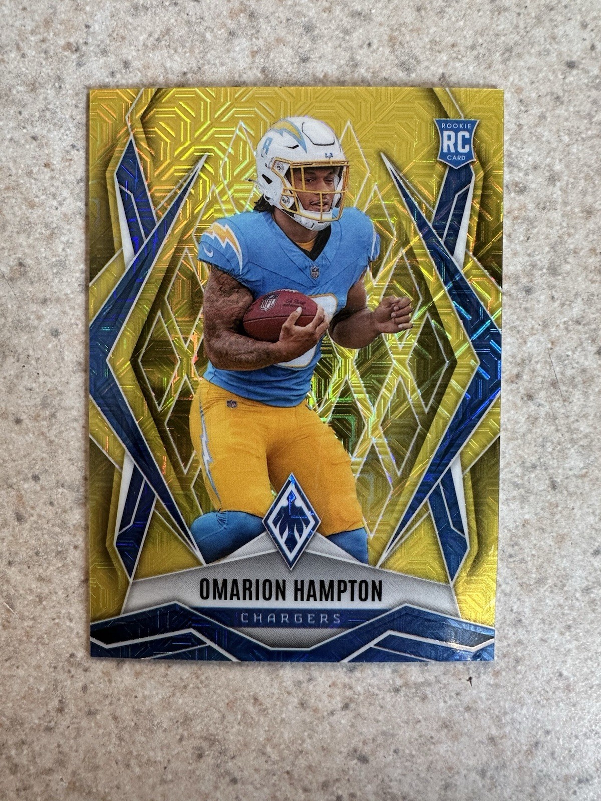 2025 Panini Phoenix - Rookies Omarion Hampton #192 Yellow Mojo /35 (RC)