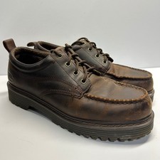 Skechers Jammers Lug Sole Oxford Dark Brown Mens 10 Vintage Chunky 90s Grunge