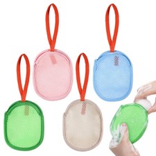 4Pcs Soap Saver Bag Soap Scrubber Pouch Mesh Exfoliating Soaps Pouch Saver Po...