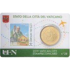 [#1509315] Vatican, Pope Francis I, 50 Euro Cent, Stamp & coin card n°28, 2019, 