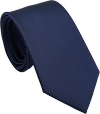 Extra Long Solid Tie for Men Big and Tall, 63 or 70 inch 63"-XL, 17 Deep Navy