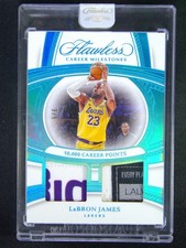 2024-25 Panini Flawless LeBron James Career Points Dual Tag GU Patch Platinum /5