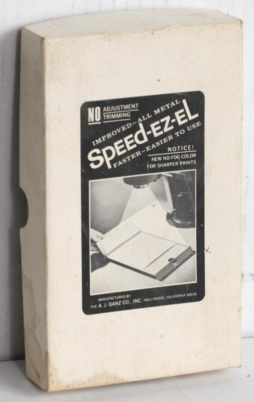 Original Speed-EZ-Els 3.5" x 5" Darkroom Metal Photo Easel unused in box Vintage
