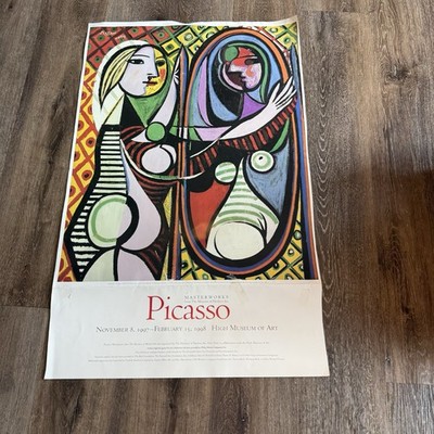 Vintage Picasso MoMA High Museum Of Art Girl Before A Mirror Exhibit Poster 1997