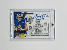 2021 IMPECCABLE MATTHEW STAFFORD #CC-MS CANVAS CREATIVES AUTO 9/25 JERSEY MATCH