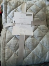 Pottery Barn Linen Flax Belgian Bassinet Bedding