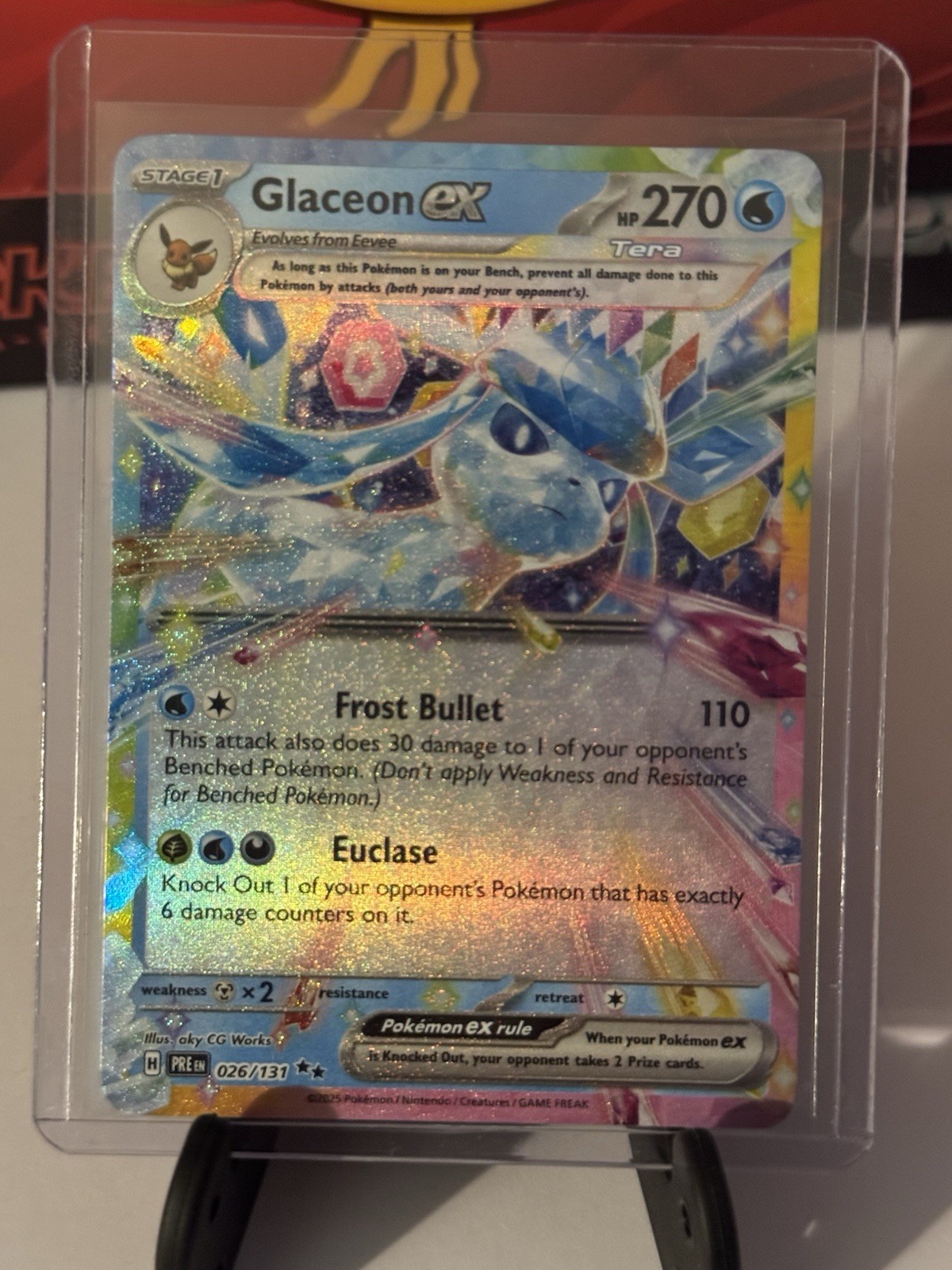 Glaceon ex - Double Rare SV: Prismatic Evolutions 026/131 LP-NM