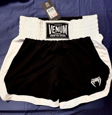 Venum Classic Boxing Shorts Black White Medium for Boxing