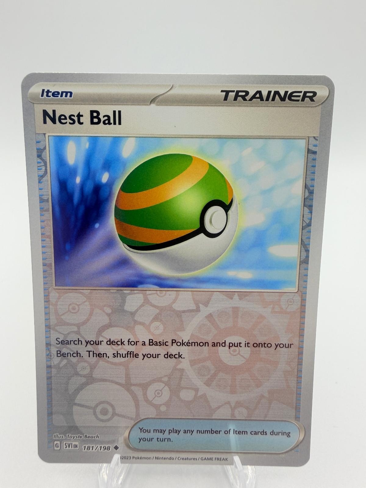 Nest Ball 181/198 Uncommon Scarlet & Violet Pokemon Reverse Holo Near Mint