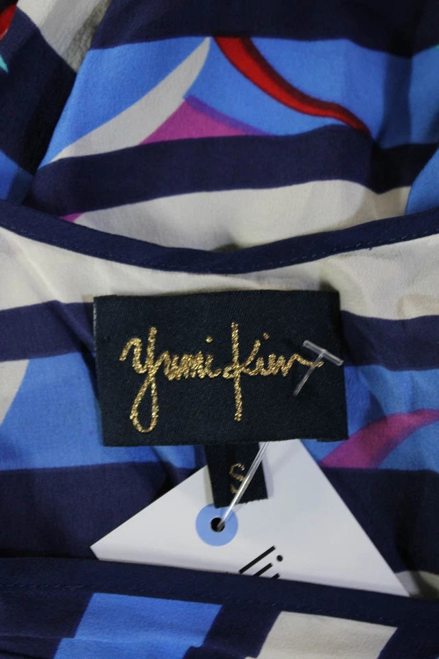 Mini Vestido Yumi Kim Para Mujer Cuello Redondo Sin Mangas Cintura Caída Rayas Talla S Foto 4 de 4