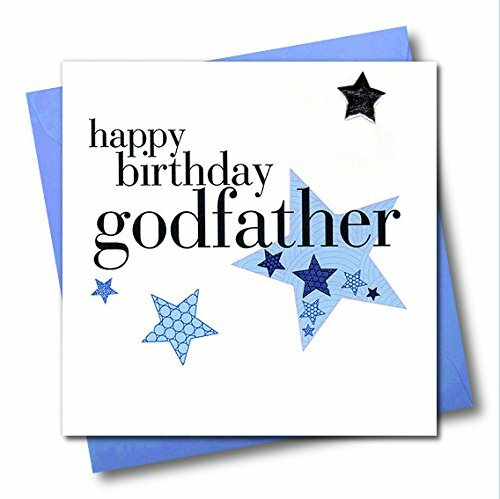 Открытка с сердечками и звездами от Клэр Джайлс Крестный отец с днем рождения