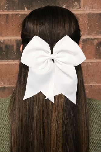 4 Cheer Bows UPICK COLOR Big 7" Bow Ponytail Ribbon Girls Hair Bows Cheerleading - Picture 5 of 7